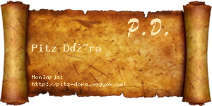 Pitz Dóra névjegykártya