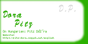 dora pitz business card